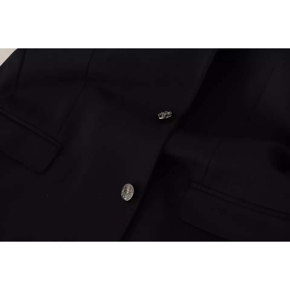 Dolce & Gabbana Black Cotton Slim Fit Coat Blazer Jacket JKT2865-50