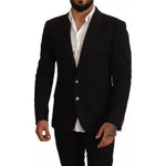 Dolce & Gabbana Black Cotton Slim Fit Coat Blazer Jacket JKT2865-50
