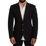 Dolce & Gabbana Black Cotton Slim Fit Coat Blazer Jacket JKT2865-50
