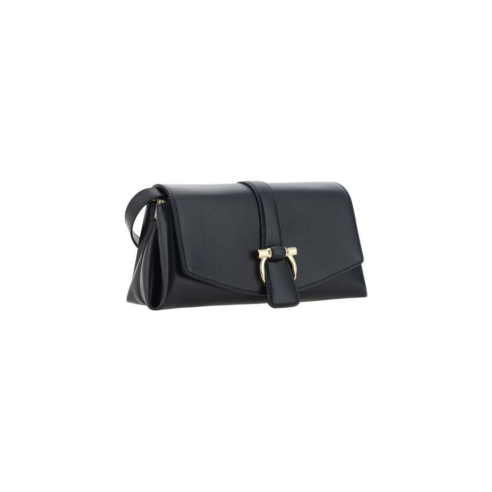 Ferragamo Flap Shoulder Bag 1728,72470364320,Bags,Black,Ferragamo,New with tags,Shoulder Bags - Women - Bags,Women,Women - Bags FE777233001BB