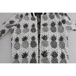 Dolce & Gabbana White Black Pineapple Bomber Coat Jacket JKT2257-44