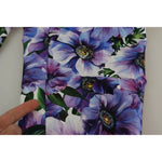 Dolce & Gabbana Purple Floral Print Tapered Cotton Pants PAN71555-42