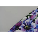 Dolce & Gabbana Purple Floral Print Tapered Cotton Pants PAN71555-42