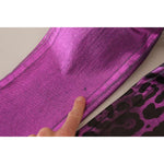 Dolce & Gabbana Purple Leopard Cotton Slim Fit Denim Jeans PAN74186-36