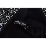 Dolce & Gabbana Black Embellished Nylon Bodycon Mini Dress DR28880-38