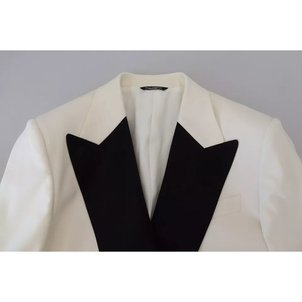Dolce & Gabbana White Double Breasted 2 Piece SICILIA Suit