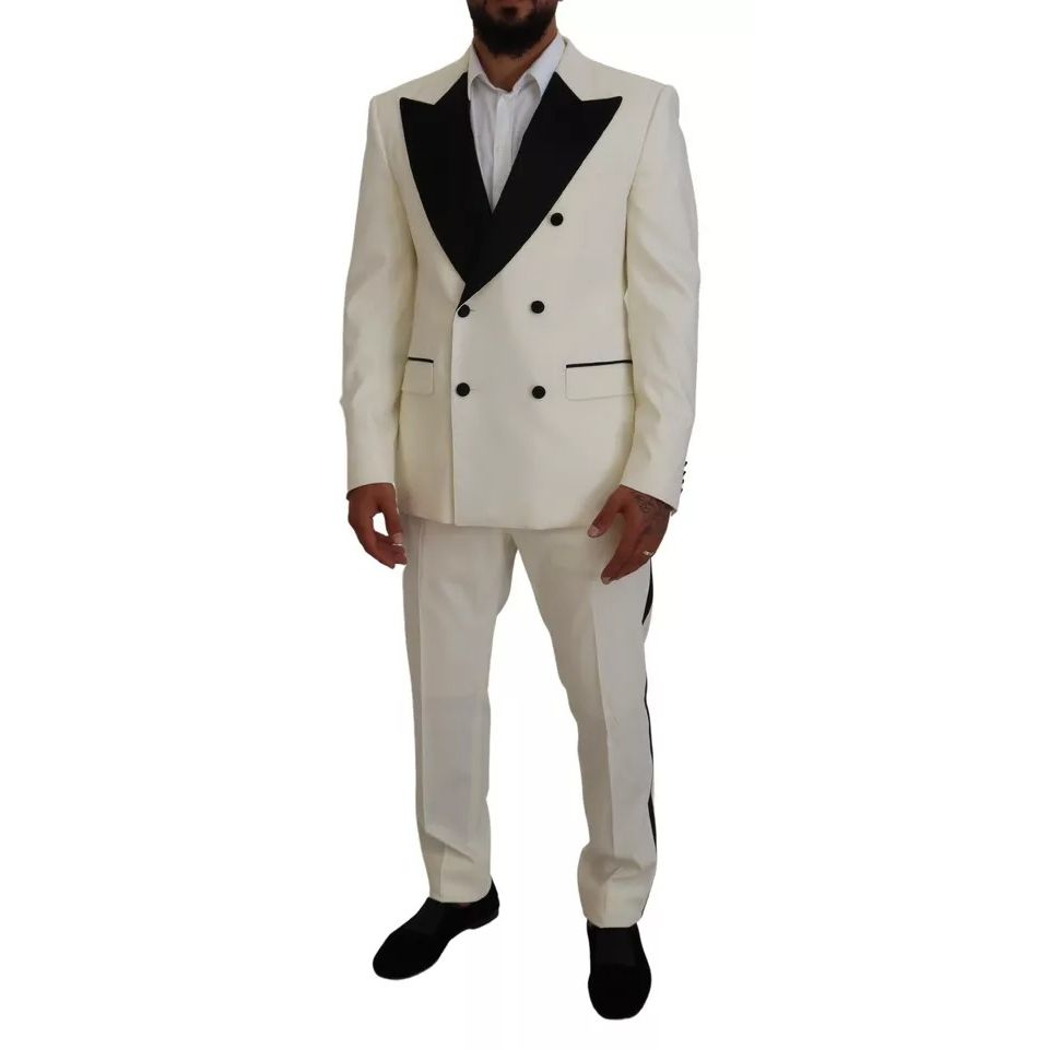Dolce & Gabbana White Double Breasted 2 Piece SICILIA Suit