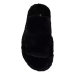 Dolce & Gabbana Black Polyester Faux Fur Mens Flats Sandals Shoes MV4804-44.5
