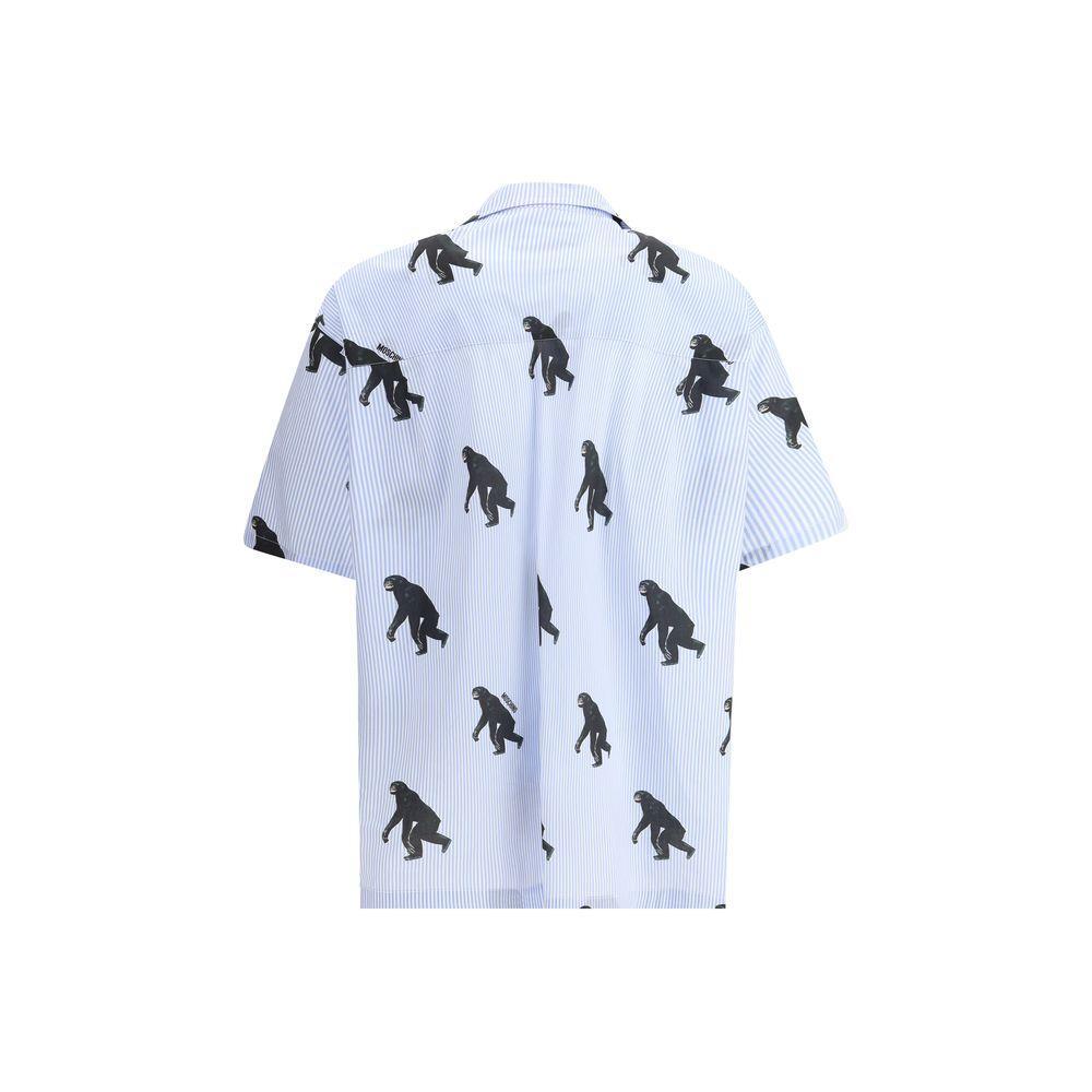 Moschino Printed short sleeve Shirt 1728,72470364320,Clothing,Light Blue,M,Men,Men - Clothing,Moschino,New with tags,Shirts - Men - Clothing MO-251ZZA022602581303-M