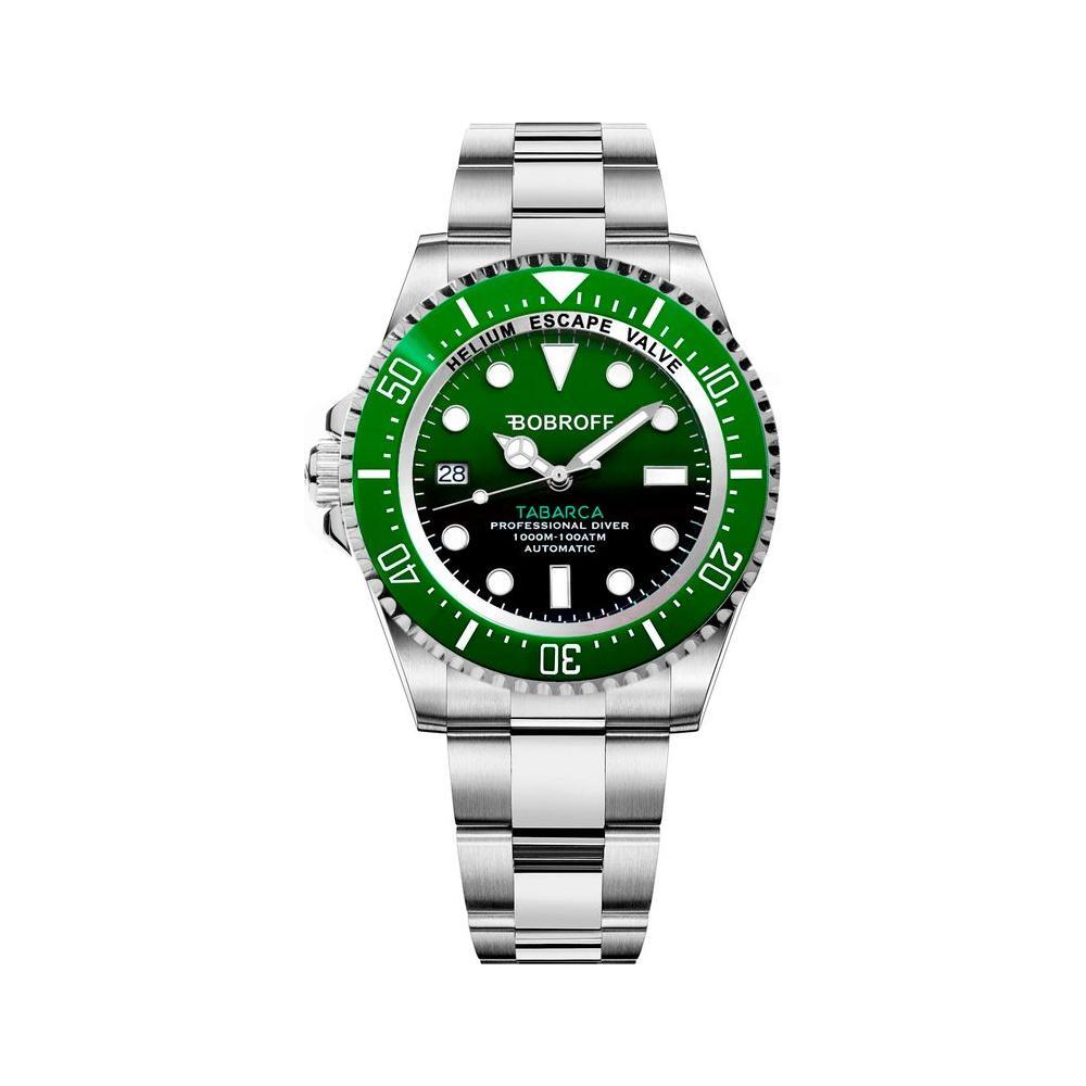 Bobroff Silver Stainless Steel Sport Watch