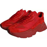 Dolce & Gabbana Red Leather Daymaster Low Top Sneakers Shoes MV3450#1-41.5