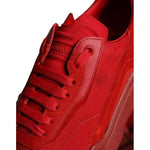 Dolce & Gabbana Red Leather Daymaster Low Top Sneakers Shoes MV3450#1-41.5