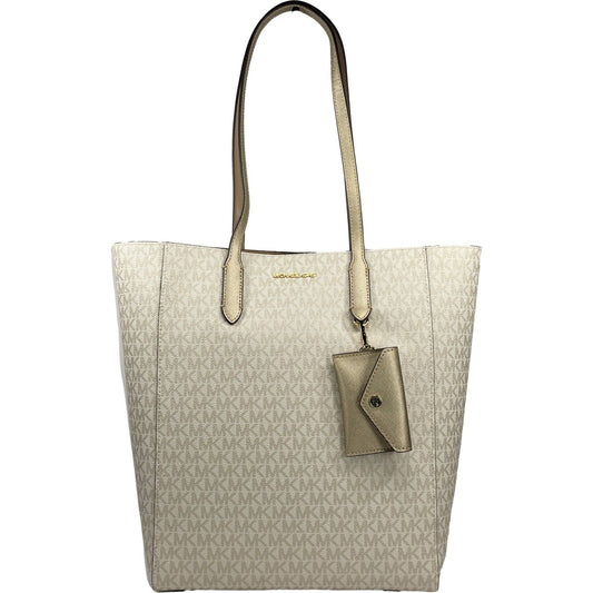 Michael Kors Vincent With Card Case Large Tote Purse Bag Gold 80621