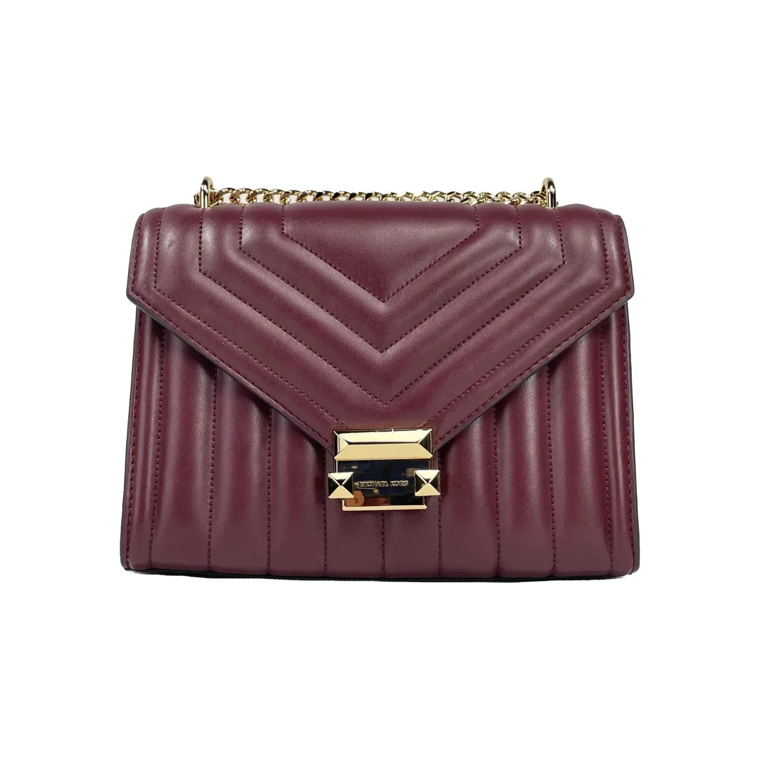 Front view with bag zipped and handles upright.