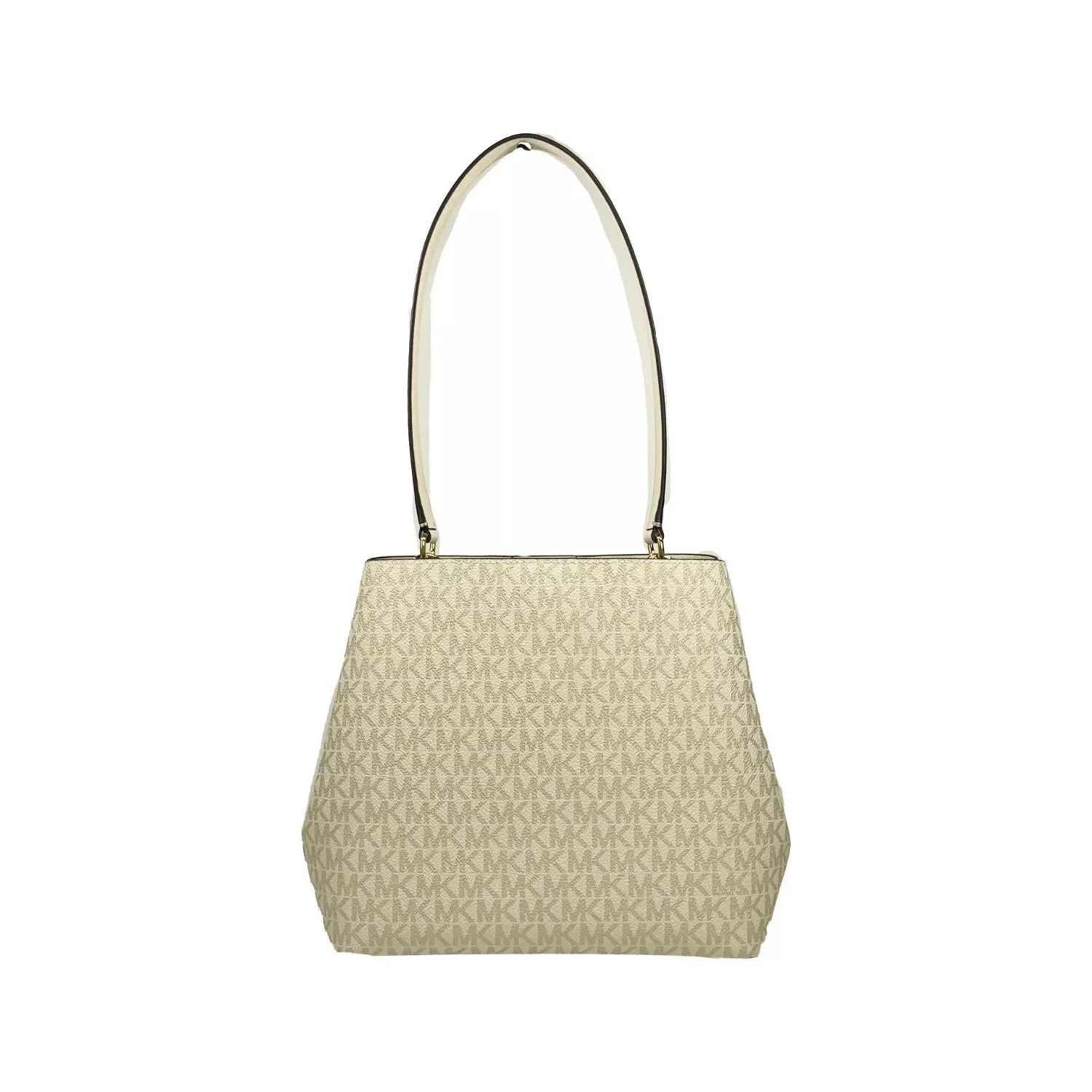 Front view with bag zipped and handles upright.