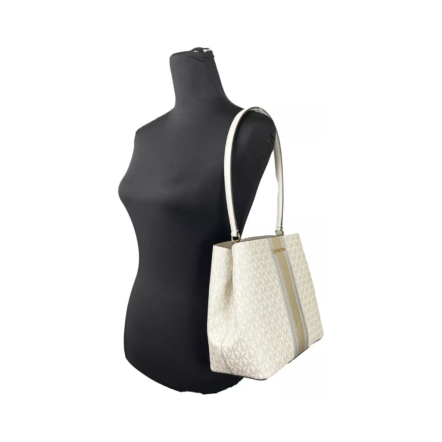 Front view with bag zipped and handles upright.