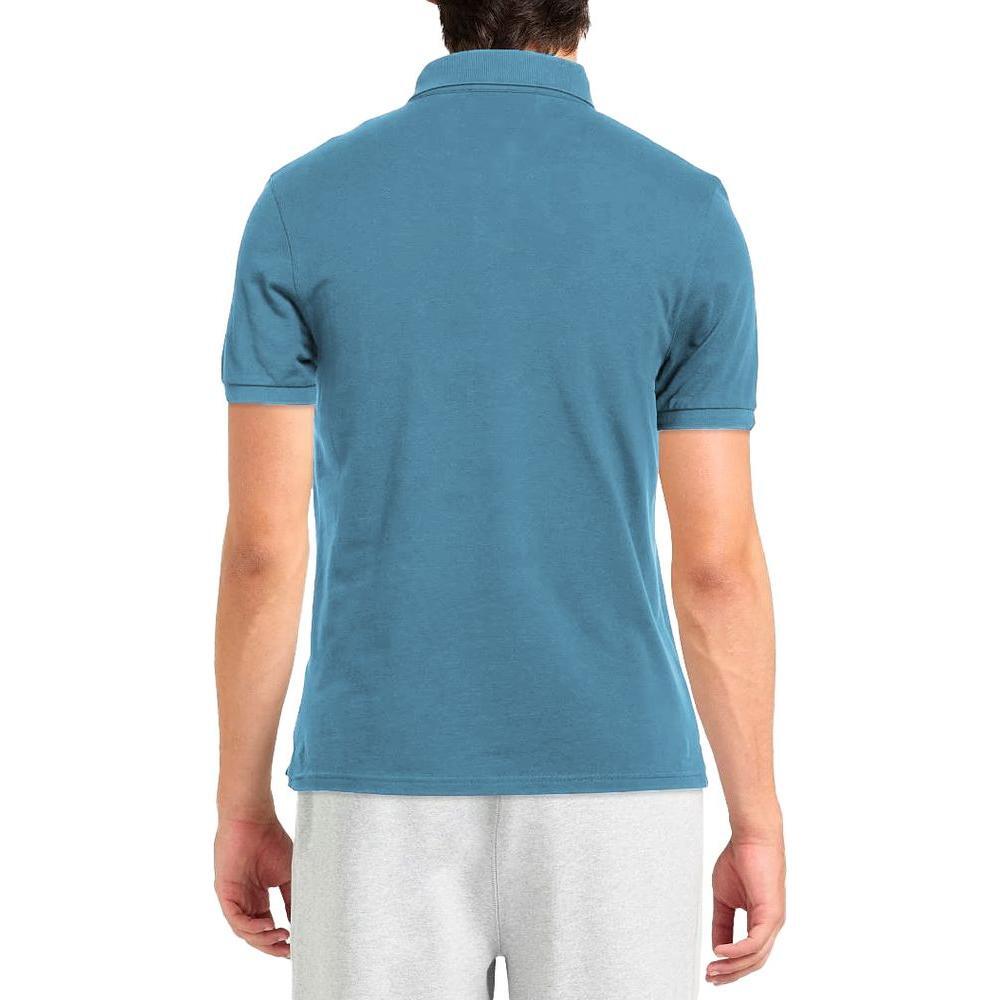 Alpha Studio Light Blue Cotton Men Polo Shirt AL-14583-IT52 | XL