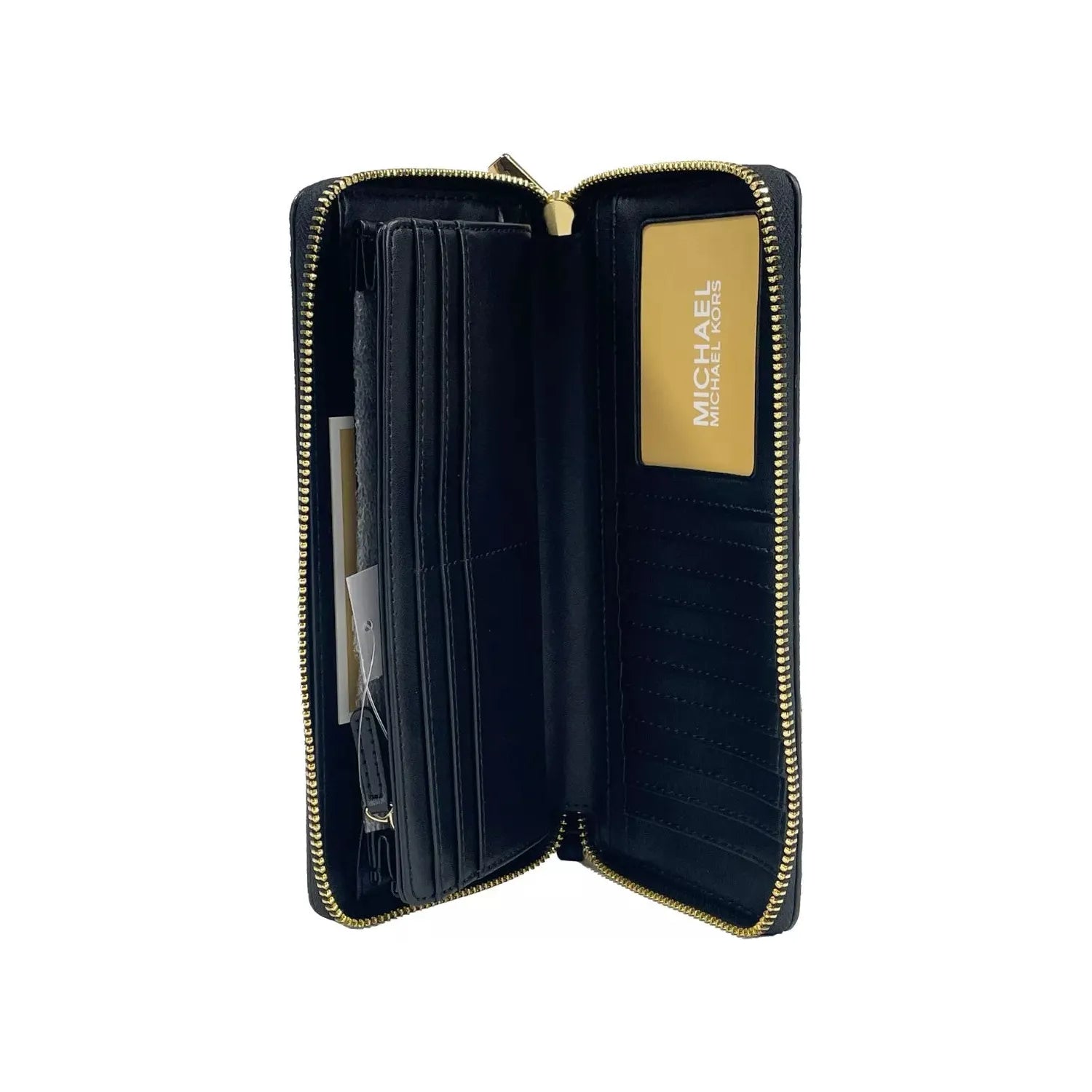 Front view with bag zipped and handles upright.