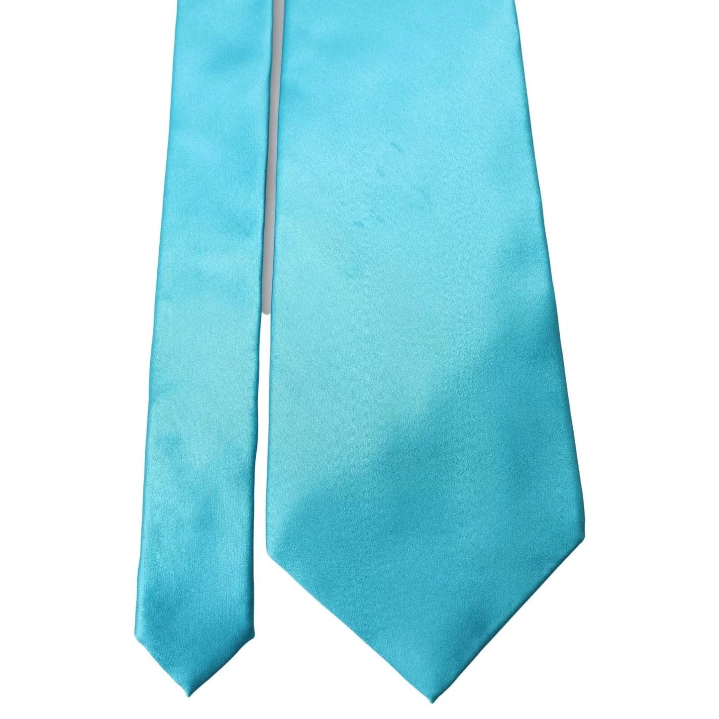 Dolce & Gabbana Light Blue 100% Silk Wide Mens Necktie