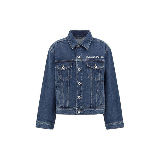 Kenzo Maxi print Denim Jacket 1728,72470364320,Blue,Clothing,Jackets & Coats - Women - Clothing,Kenzo,New with tags,S,Women,Women - Clothing,XS KE-FF52DV2486B3DS-XS