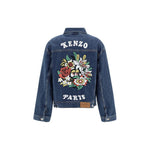 Kenzo Maxi print Denim Jacket 1728,72470364320,Blue,Clothing,Jackets & Coats - Women - Clothing,Kenzo,New with tags,S,Women,Women - Clothing,XS KE-FF52DV2486B3DS-XS
