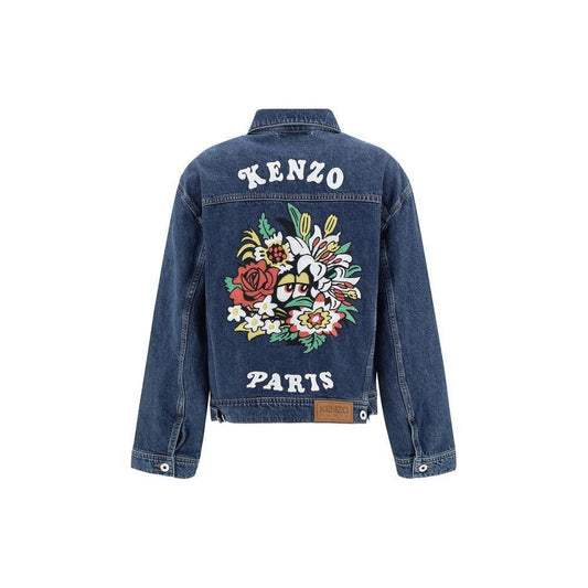 Kenzo Maxi print Denim Jacket 1728,72470364320,Blue,Clothing,Jackets & Coats - Women - Clothing,Kenzo,New with tags,S,Women,Women - Clothing,XS KE-FF52DV2486B3DS-XS