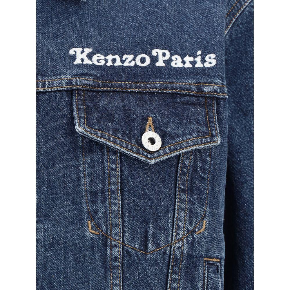 Kenzo Maxi print Denim Jacket 1728,72470364320,Blue,Clothing,Jackets & Coats - Women - Clothing,Kenzo,New with tags,S,Women,Women - Clothing,XS KE-FF52DV2486B3DS-XS