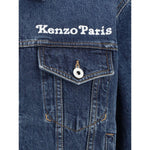 Kenzo Maxi print Denim Jacket 1728,72470364320,Blue,Clothing,Jackets & Coats - Women - Clothing,Kenzo,New with tags,S,Women,Women - Clothing,XS KE-FF52DV2486B3DS-XS