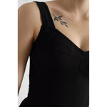Dolce & Gabbana Black Sleeveless A-line Pleated Midi Dress DR281009-36