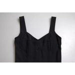 Dolce & Gabbana Black Sleeveless A-line Pleated Midi Dress DR281009-36