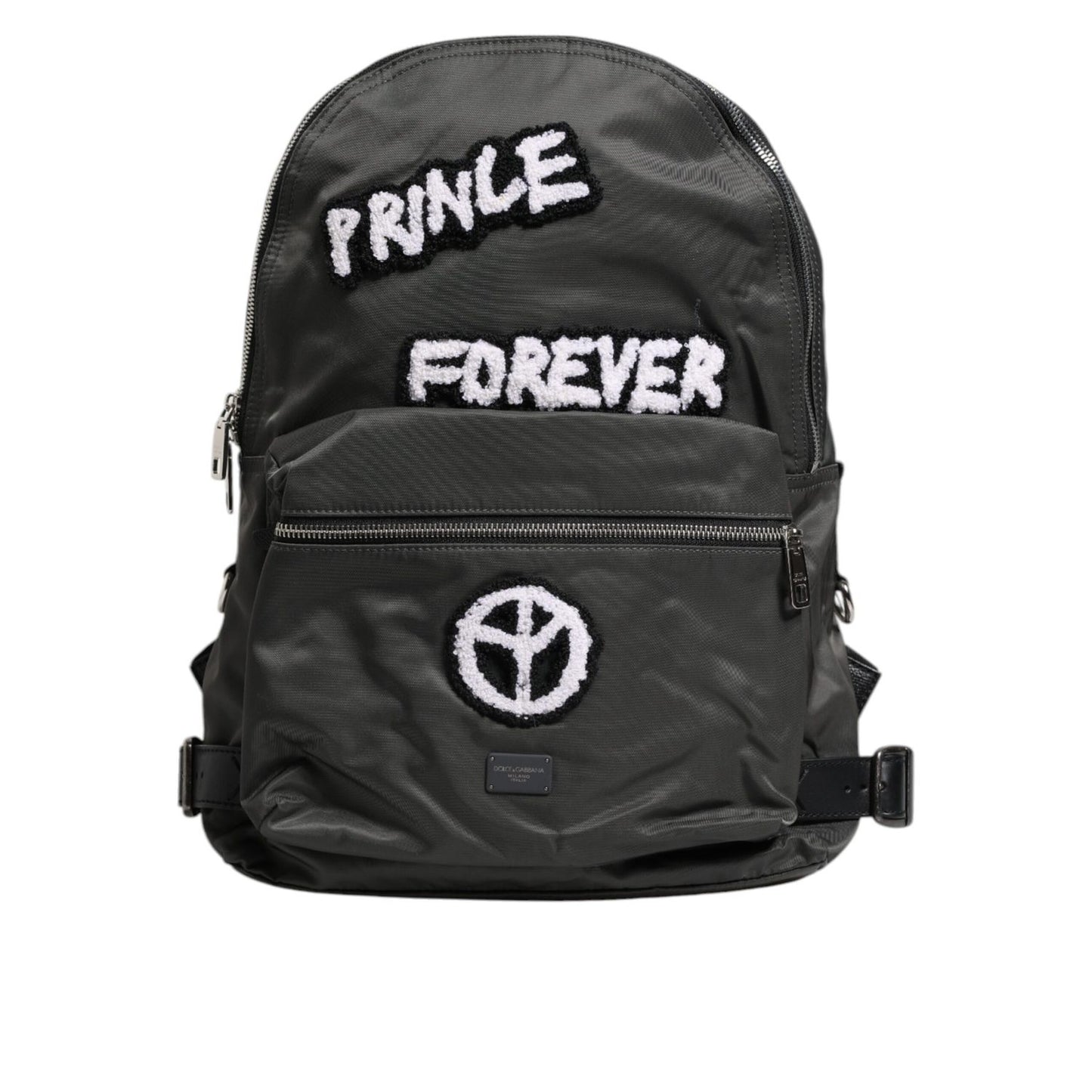 Dolce & Gabbana Gray Nylon Prince Forever School Travel Backpack Bag