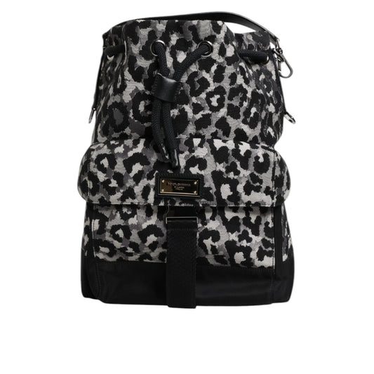 Dolce & Gabbana Multicolor Leopard Jacquard Hobo Crossbody Borse Bag