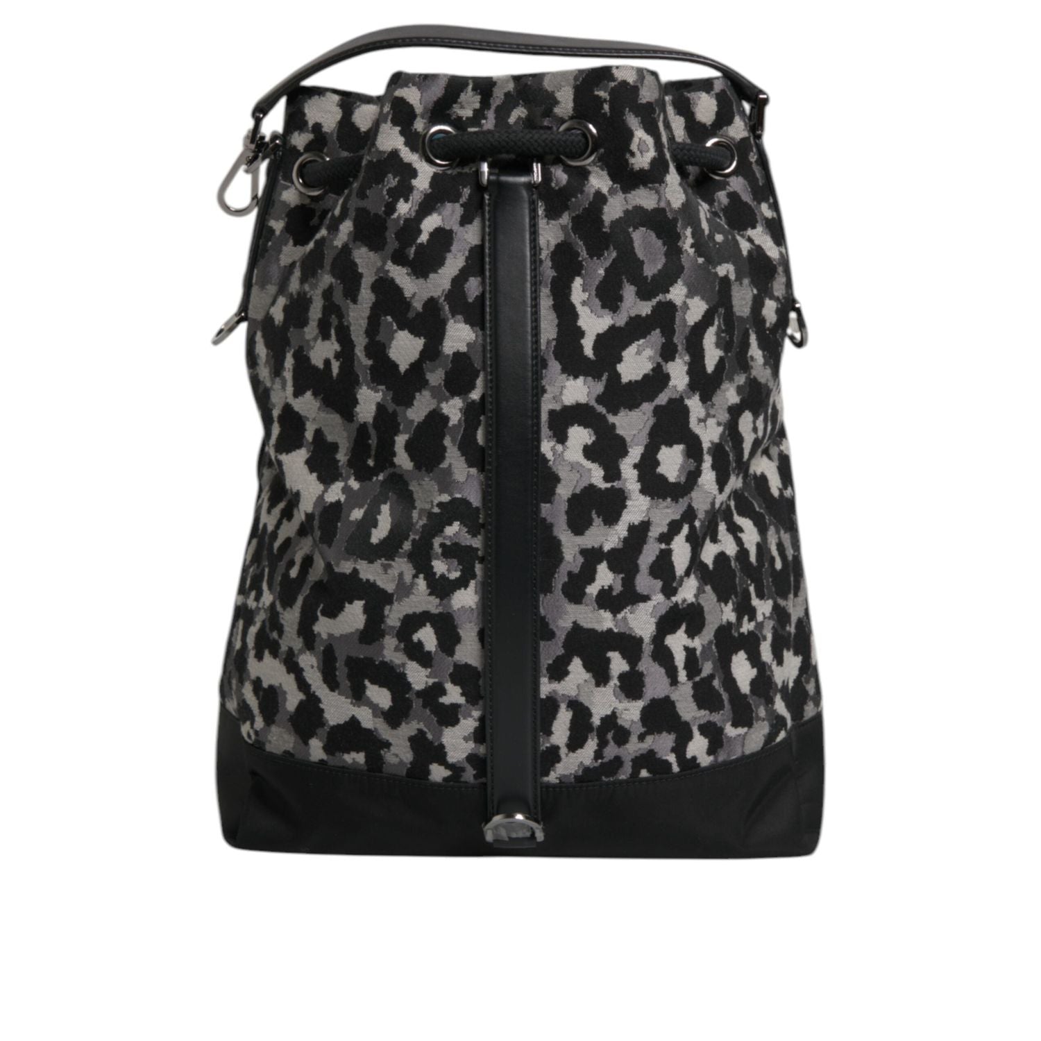 Front view with bag zipped and handles upright.