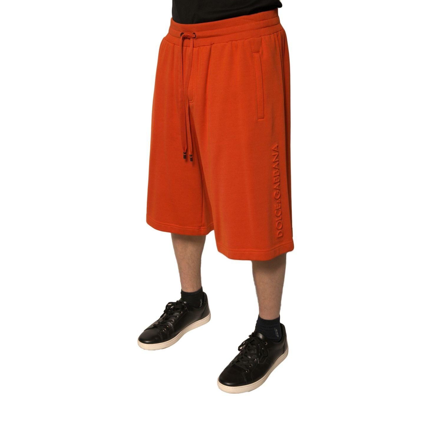 Dolce & Gabbana Orange Cotton Blend Men Bermuda Shorts