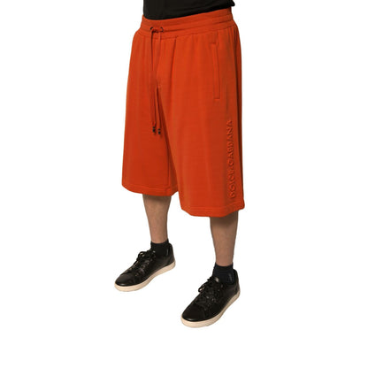 Dolce & Gabbana Orange Cotton Blend Men Bermuda Shorts