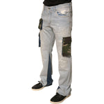 Dolce & Gabbana Light Blue Cotton Cargo Straight Denim Jeans PAN75676-48