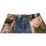 Dolce & Gabbana Blue Patchwork Cotton Straight Denim Jeans PAN75695-48