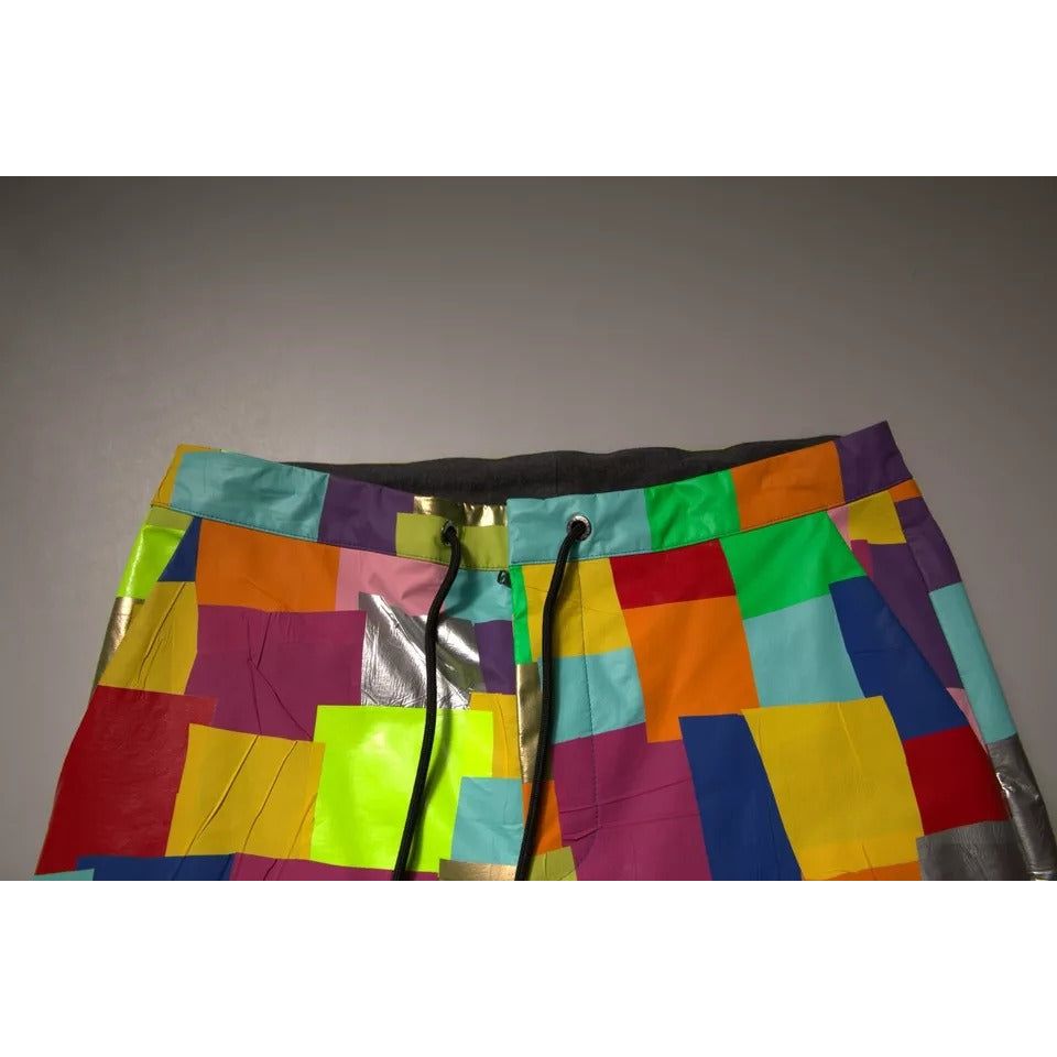 Dolce & Gabbana Multicolor Cotton Patchwork Men Cargo Pants PAN75706-48