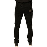 Dolce & Gabbana Black Logo Cotton Stretch Skinny Denim Jeans PAN75711-52