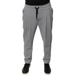 Dolce & Gabbana Black White Houndstooth Skinny Dress Pants PAN75784-44