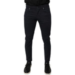 Dolce & Gabbana Black Logo Cotton Stretch Skinny Denim Jeans PAN75809-46