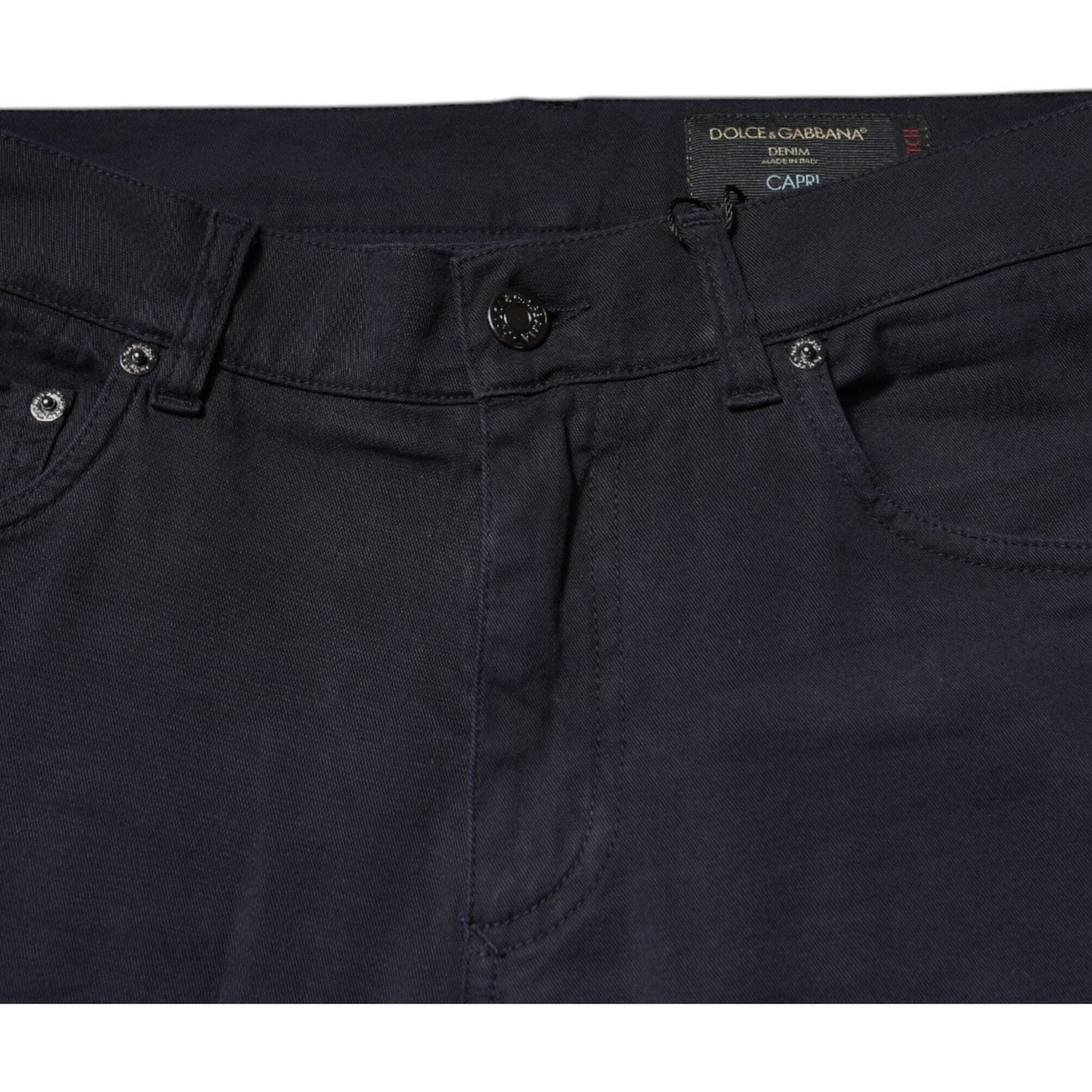 Dolce & Gabbana Black Logo Cotton Stretch Skinny Denim Jeans PAN75809-46