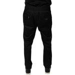 Dolce & Gabbana Black Cotton Stretch Skinny Sweatpants Pants PAN75813-48