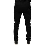 Dolce & Gabbana Black DG Crown Logo Cotton Skinny Denim Jeans PAN75818-48