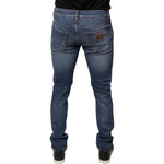 Dolce & Gabbana Blue Tattered Cotton Stretch Skinny Denim Jeans PAN75823-48