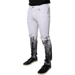 Dolce & Gabbana Black White Logo Cotton Skinny Denim Jeans PAN75836-50