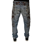 Dolce & Gabbana Light Blue Embroidered Skinny Denim Jeans PAN75862-52