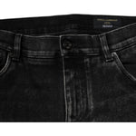 Dolce & Gabbana Black Cotton Stretch Skinny Men Denim Jeans PAN75883-50