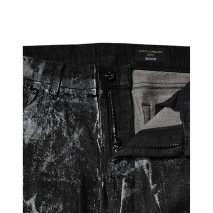 Dolce & Gabbana Multicolor Cotton Tie Dye Skinny Denim Jeans