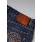 Dolce & Gabbana Blue Cotton Logo Print Slim Fit Denim Jeans PAN75922-48